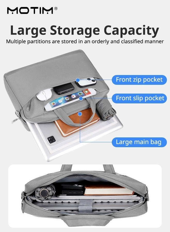 Motim 15.6-16 Inch Laptop Bag, Waterproof Computer Bag Business Briefcase with Shockproof Protection Airbag, Large Capacity Travel Shoulder Messenger Bag, Multiple Inner Pockets, Compatible with 15.6-16" Laptop Dell Inspiron 15.6, HP Pavilion 15.6 and so on - Image 5